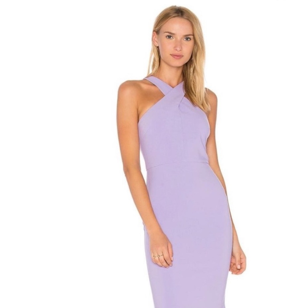 Likely purple / mauve halter neck dress